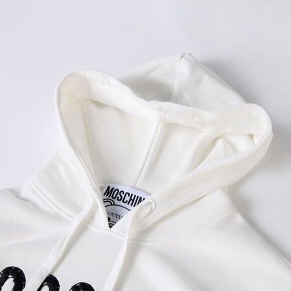 Moschino Teddy Bear Print Hoodies in White - Picture 2 of 6